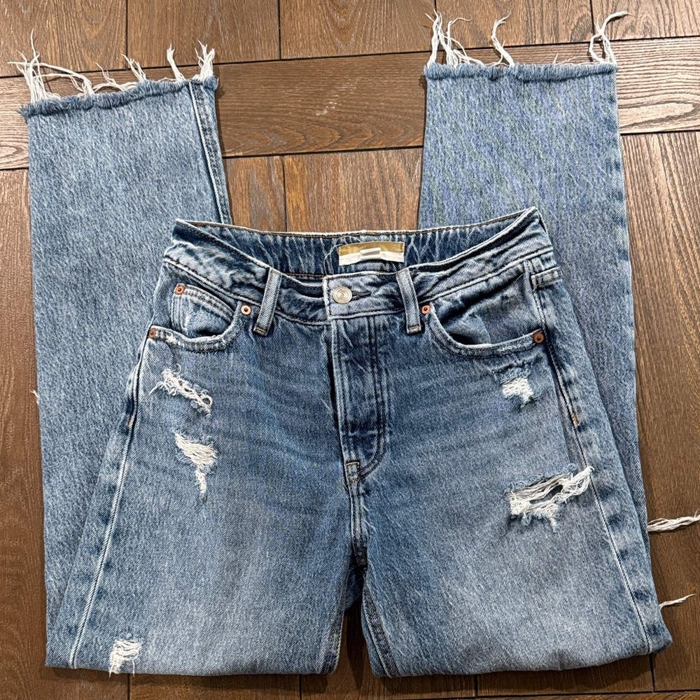 Distressed Blue Women's Jeans